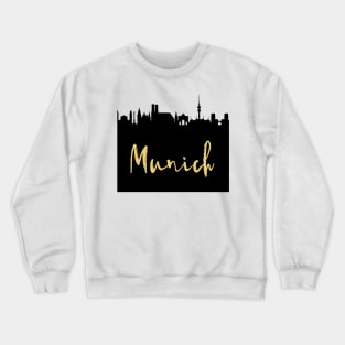 MUNICH GERMANY DESIGNER SILHOUETTE SKYLINE ART Crewneck Sweatshirt